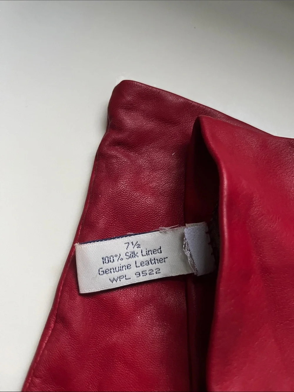 Lord & Taylor Red Leather Gloves